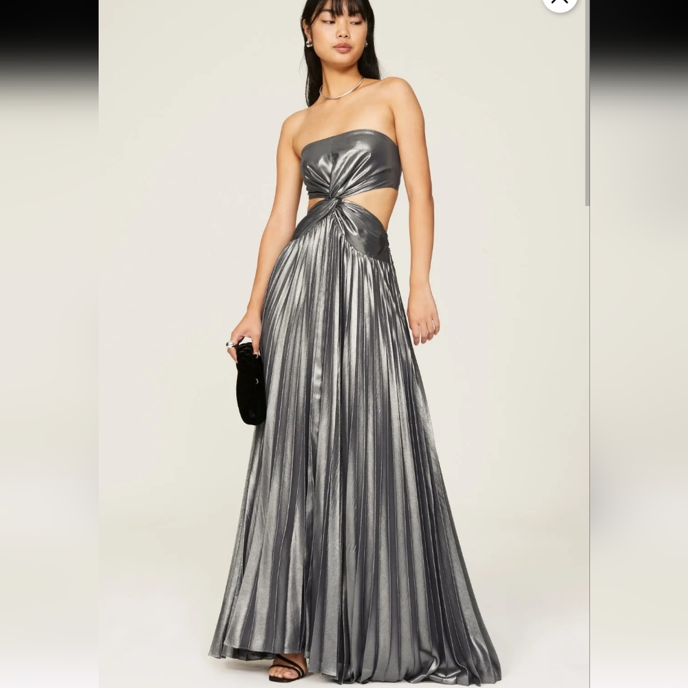 Ramy Brook Destiny Blue Maxi Cutout Gown Size 6